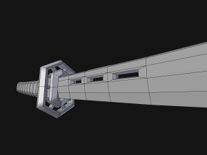katana sword low-poly 3D मॉडल
