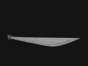 katana sword low-poly 3D मॉडल