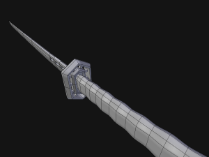 katana sword low-poly 3D मॉडल