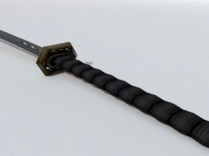 katana sword low-poly 3D Model