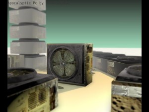postapokalyptic pc design Modèle 3D