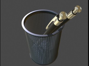 wire mesh scissor pen pencil holder 3D Model