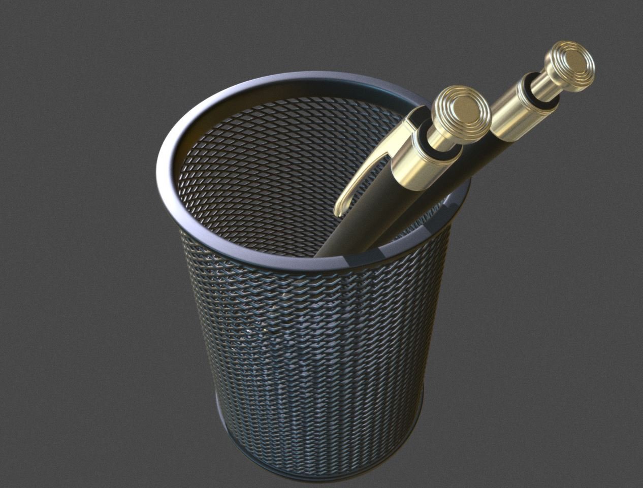 Wire Mesh Scissor Pen Pencil Holder 3d Model In Office 3dexport