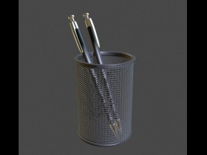 wire mesh scissor pen pencil holder 3Dモデル