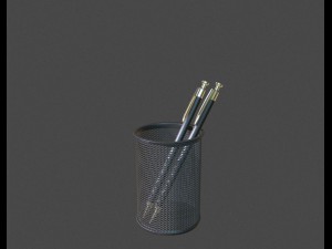 wire mesh scissor pen pencil holder 3Dモデル