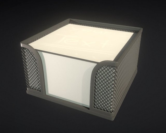 notepad cube Modèle 3D .c4d .max .obj .3ds .fbx .stl .blend 