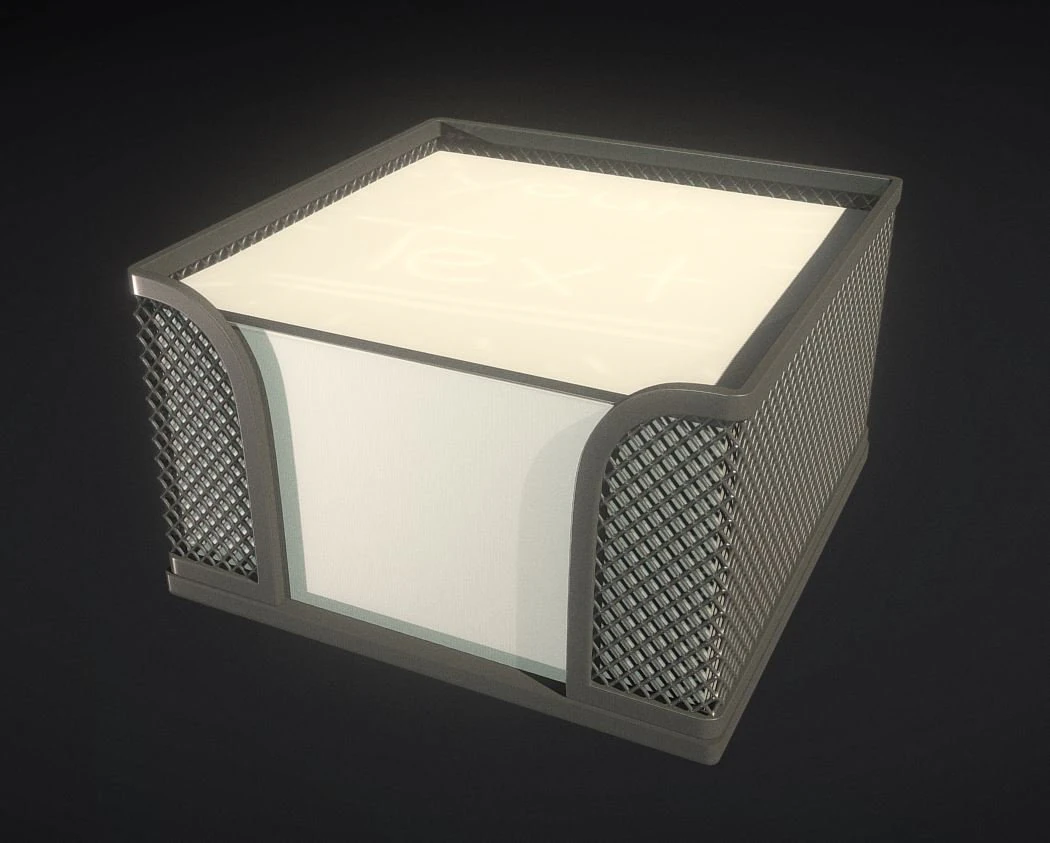 notepad cube 3D Model .c4d .max .obj .3ds .fbx .stl .blend 