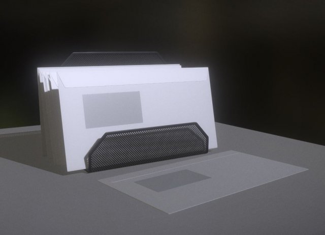 wire mesh letter holder Model 3D .c4d .max .obj .3ds .fbx .stl .blend 