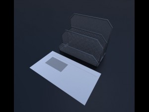 wire mesh letter holder Model 3D