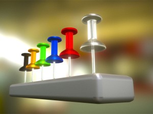 pins in different colors 3D 模型