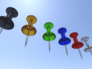 pins in different colors 3D 模型