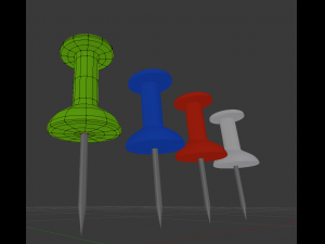pins in different colors 3D 模型