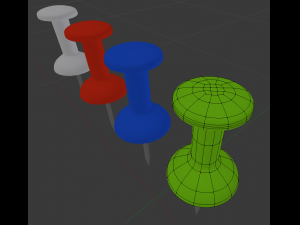 pins in different colors 3D 模型