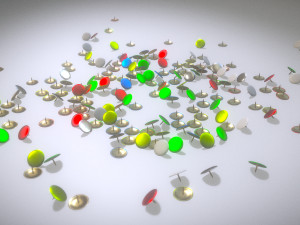 thumbtacks Modello 3D