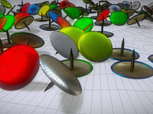 thumbtacks Modello 3D