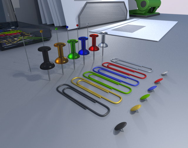 pin needles pins paperclips and thumbtacks pack 3D Model .c4d .max .obj .3ds .fbx .stl .blend 