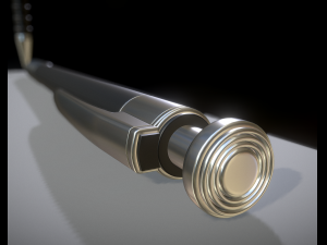 pen black silver 3D मॉडल