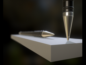 pen black silver 3D मॉडल