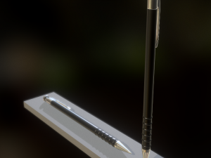 pen black silver 3D मॉडल