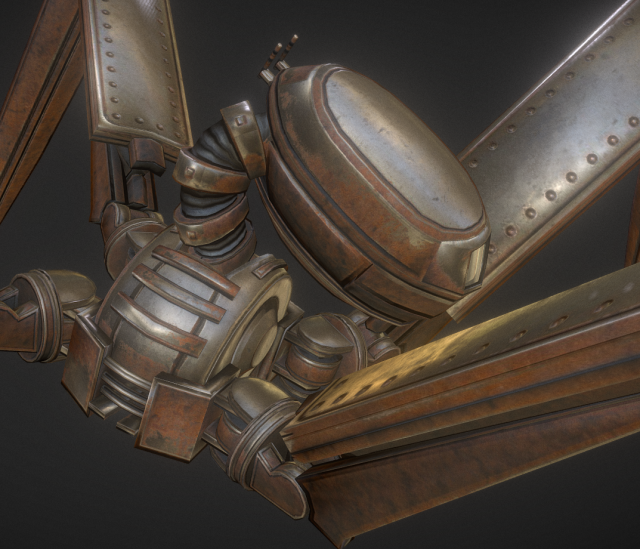 bot rusty version 3D Model .c4d .max .obj .3ds .fbx .stl .blend 