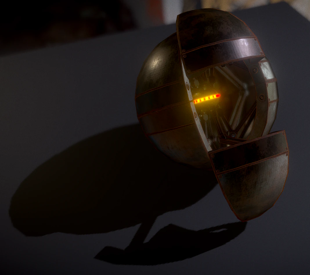sphere bot rusty version 3D Model .c4d .max .obj .3ds .fbx .stl .blend