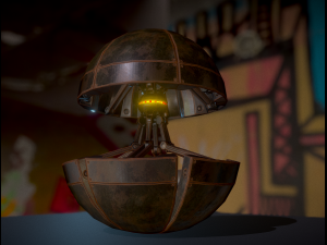 sphere bot rusty version Modelo 3D