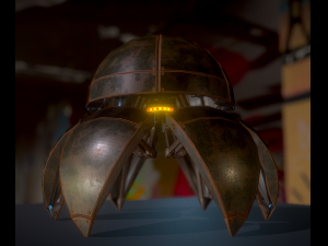 sphere bot rusty version Modelo 3D