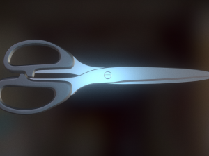scissors rigged and animated 3D Model