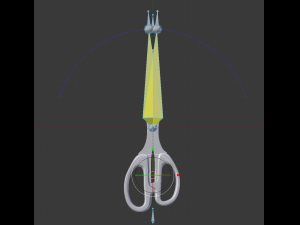 scissors rigged and animated 3D Model