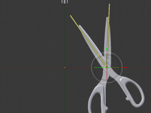 scissors rigged and animated 3D Model