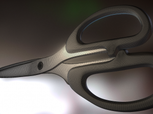 scissors rigged and animated 3D Model