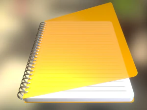 notepad lined and animated 3D Model
