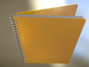 notepad lined and animated 3D Model