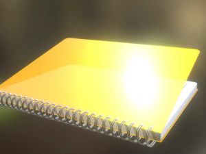 notepad lined and animated 3D Model