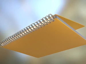 notepad lined and animated 3D Model