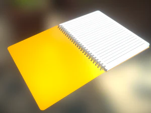 notepad lined and animated 3D Model