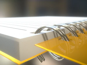 notepad lined and animated 3D Model
