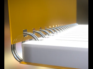 notepad lined and animated 3D Model