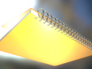 notepad lined and animated 3D Model