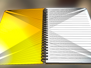 notepad lined and animated Modelo 3D