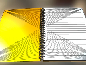 notepad lined and animated 3D Model