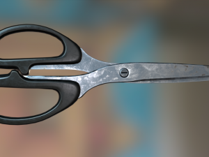 scissors rigged and animated old version 3D Model