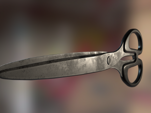 scissors rigged and animated old version 3D Model