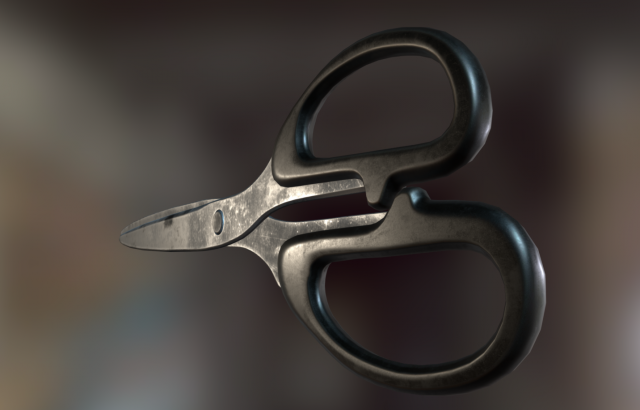 scissors rigged and animated old version 3D Model .c4d .max .obj .3ds .fbx .stl .blend 