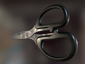 scissors rigged and animated old version 3D Model