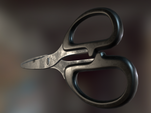 scissors rigged and animated old version Modelo 3D