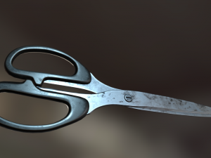 scissors rigged and animated old version 3D Model