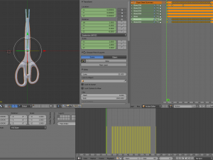 scissors rigged and animated old version 3D Model
