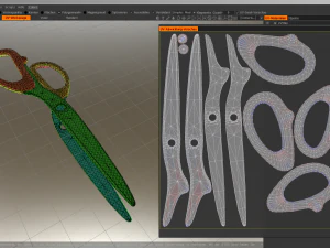 scissors rigged and animated old version 3D Model