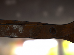 scissors rigged and animated rusty version Modèle 3D